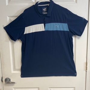 Blue Puma golf polo shirt